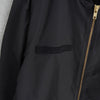 Fred Perry Zip-up Bomber Coat Long Coat Logo Embroidery Black