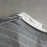 ロエベ アナグラム ボーダー柄 半袖ポロシャツ グレー / ホワイト - NEWSED