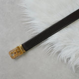 セリーヌ トリオンフ レザー ベルト ゴールド / ブラック - NEWSED