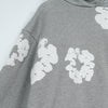 デニムティアーズ フラワー パーカー グレー / ホワイト