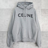 セリーヌ クラシックロゴ フーディー パーカー グレー