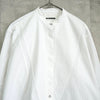 Jil Sander Mao Collar Long Sleeve Shirt in White