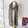 Ralph Lauren Alpaca Wool Low Gauge Long Scarf Gray Brown