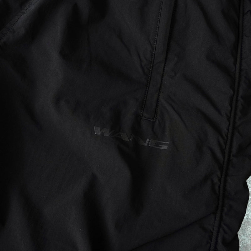 アレキサンダー ワン ロゴ シャーリング ナイロンパンツ トラックパンツ ブラック - NEWSED