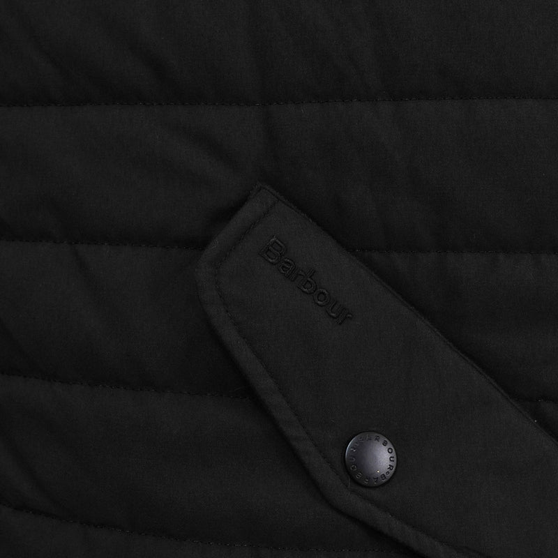 バブアー スエード切り替え キルティングジャケット ブラック - NEWSED