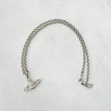 ヴィヴィアン ウエストウッド オーブ ラインストーン シルバー ネックレス - NEWSED