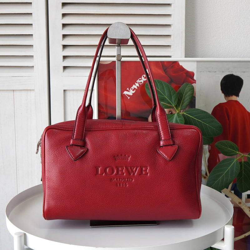 ロエベ ヘリテージ レザー トートバッグ　ピンク LOEWE ロエベヘリテージ レザートート ピンク