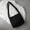 Prada Pocono Tessuto Nylon/Leather Triangle Plate Shoulder Bag in Black