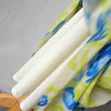 ガニー 総柄 半袖 ロングワンピース ライム - NEWSED