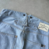 ヴィヴィアン ウエストウッド アングロマニア プリント デニム ジーンズ アイスブルー - NEWSED