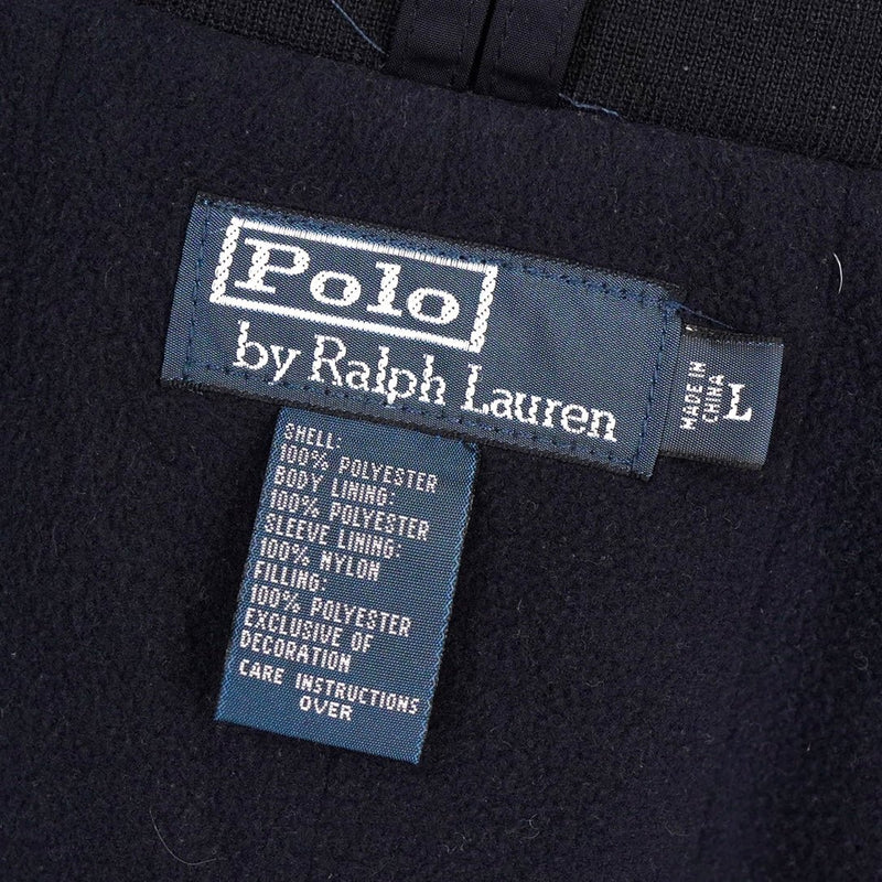 ポロ ラルフローレン ロゴ 刺繍 ナイロンジャケット ブルゾン ネイビー - NEWSED