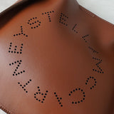 ステラマッカートニー ミニ クロスボディバッグ ショルダーバッグ レザー パンチングロゴ ブラウン - NEWSED