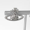 Vivienne Westwood Orb Rhinestone Earrings in Silver