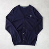 フレッドペリー カーディガン  ロゴ刺繍 ネイビー