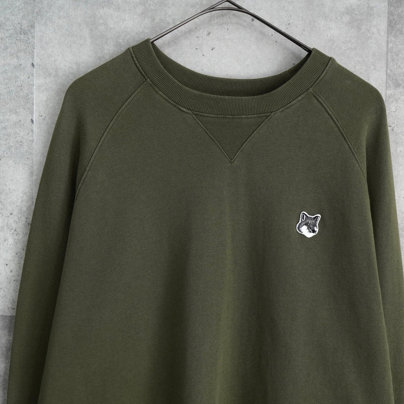 メゾン キツネ フォックスヘッド スウェット カーキ - NEWSED