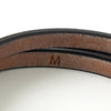 Loewe Anagram 皮革扭纹手镯（白色）