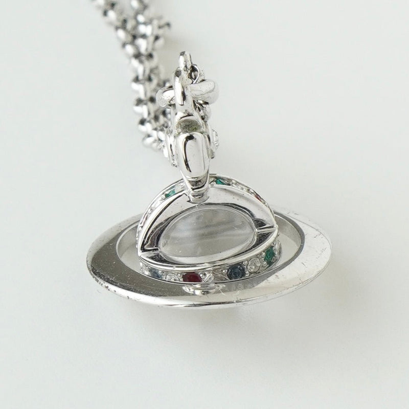 ヴィヴィアン ウエストウッド ミニ オーブ ラインストーン シルバー ネックレス - NEWSED