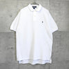 Polo Ralph Lauren logo short-sleeved polo shirt in white