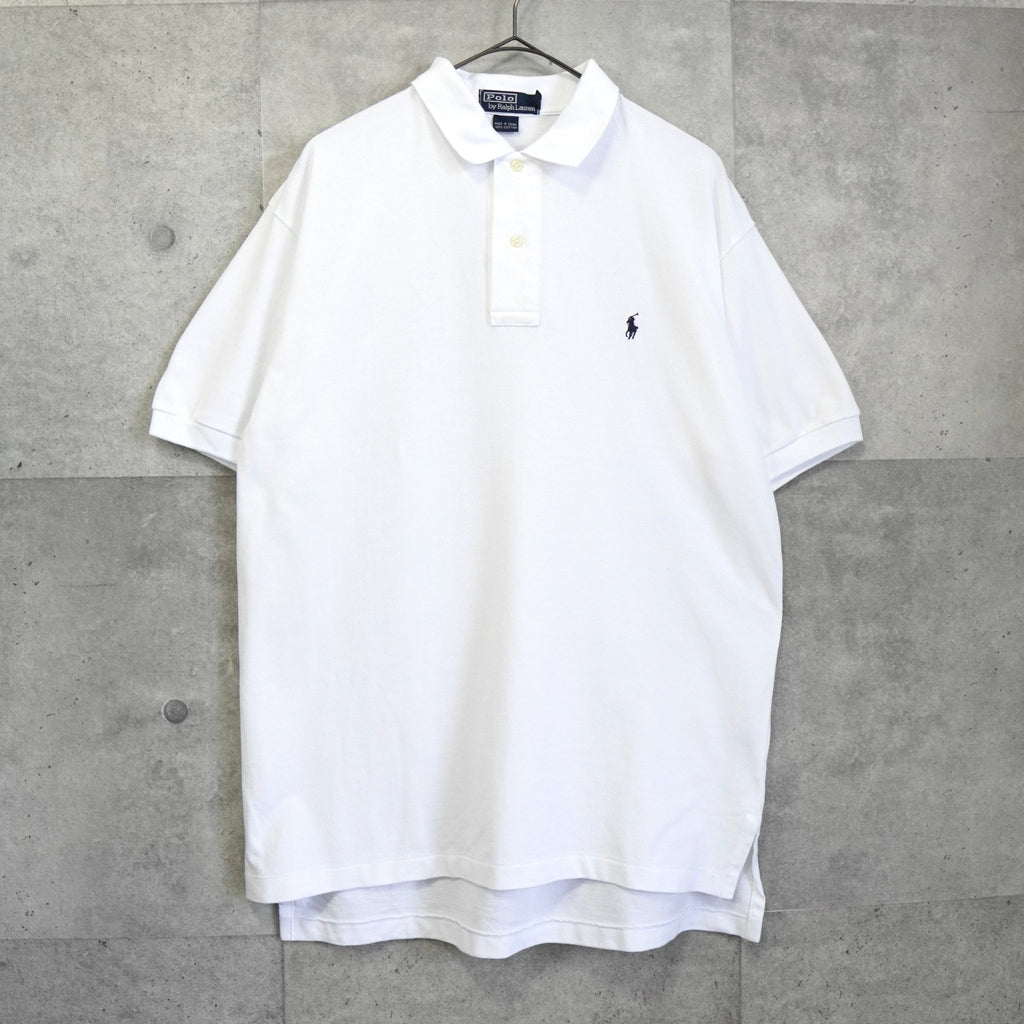 Polo Ralph Lauren logo short-sleeved polo shirt in white