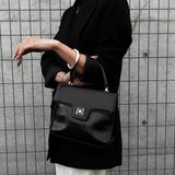 セリーヌ ヴィンテージ トリオンフ カーフ レザー ハンドバッグ 自立型 ブラック - NEWSED