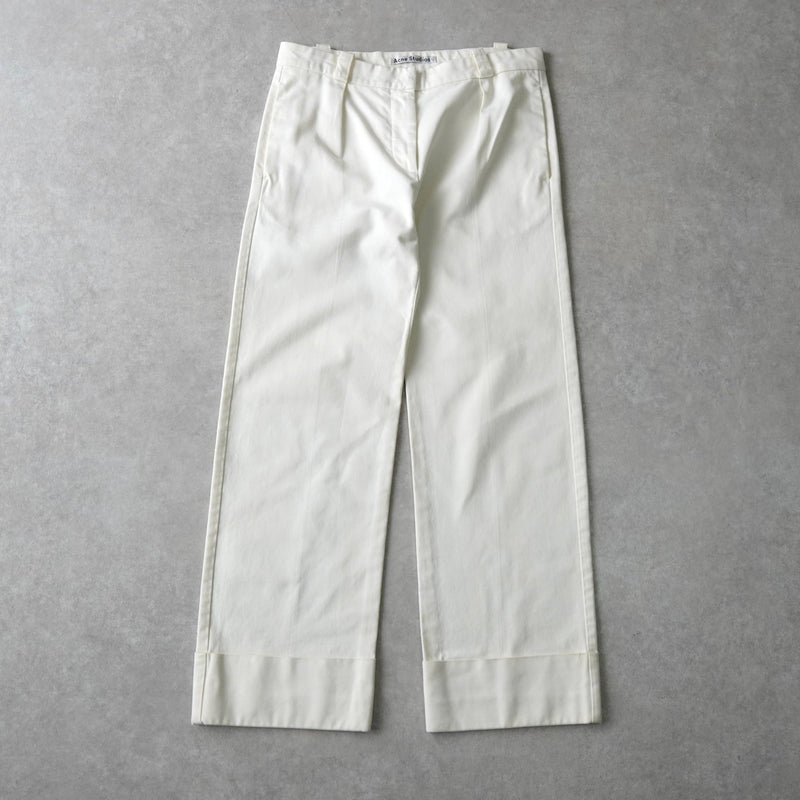 アクネ ストゥディオズ コットンパンツ アイボリー - NEWSED