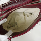 シャネル ココマーク キャビアスキン チェーン トートバッグ ボルドー - NEWSED