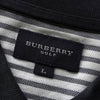 Burberry Border Horse Logo Embroidered Long Sleeve Polo Shirt in Gray/White