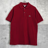Lacoste 波尔多色徽标短袖 Polo 衫
