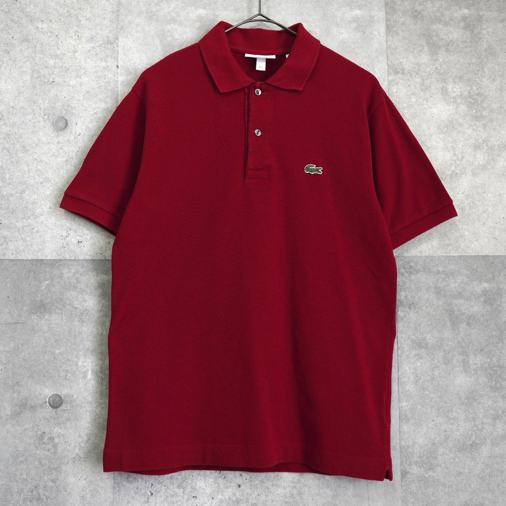 Lacoste 波尔多色徽标短袖 Polo 衫