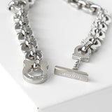 サルバトーレ フェラガモ ミニ ガンチーニ チェーンブレスレット シルバー - NEWSED