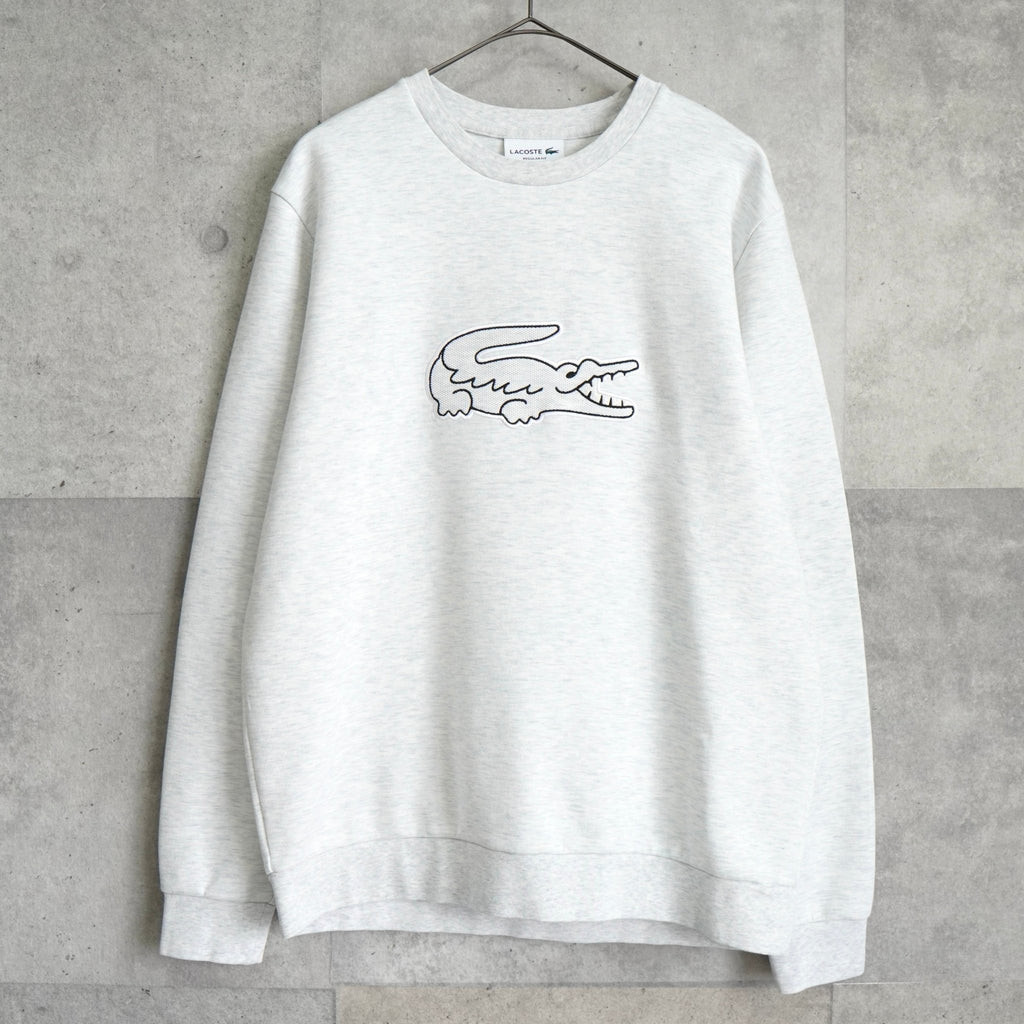 白色灰色 Lacoste 徽标运动衫