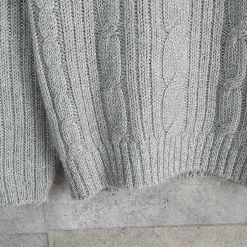 ポールスミス ケーブル編み アルパカ混紡 ニット グレー - NEWSED