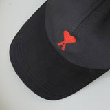 アミパリ アミ パリス ハートロゴ キャップ ブラック - NEWSED