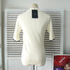 Fred Perry 立领针织衫，半长，象牙色，未使用，带标签，女款