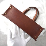 シャネル マトラッセ ラムスキン トップハンドル トートバッグ ハンドバッグ ブラウン 保存袋 ギャランティーカード付き付き - NEWSED