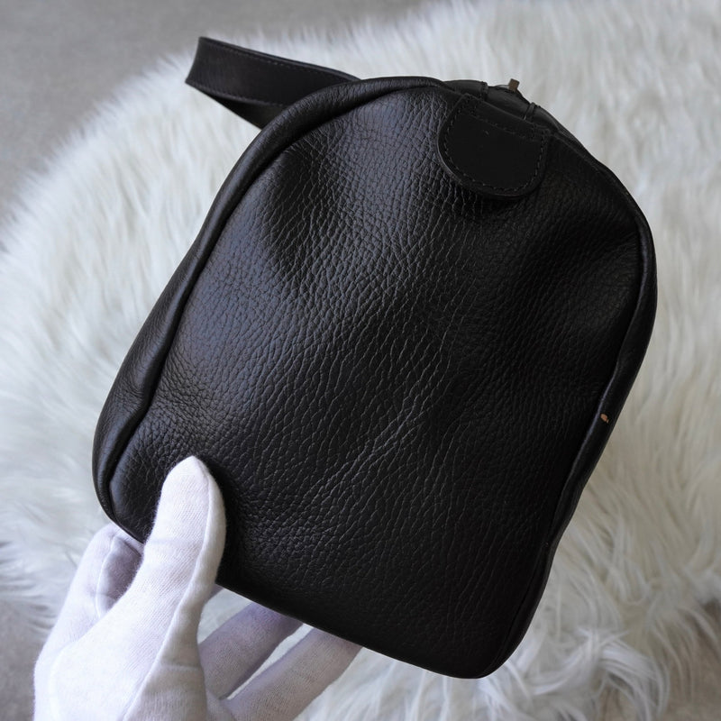 ロエベ アナグラム ミニボストンバッグ ハンドバッグ ブラック - NEWSED