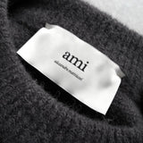 アミパリ アミ パリス ハートロゴ アルパカ ニット ダークグレー - NEWSED