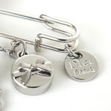 クリスチャン ディオール ストールピン ブローチ パープル ノベルティ グレー シルバー - NEWSED