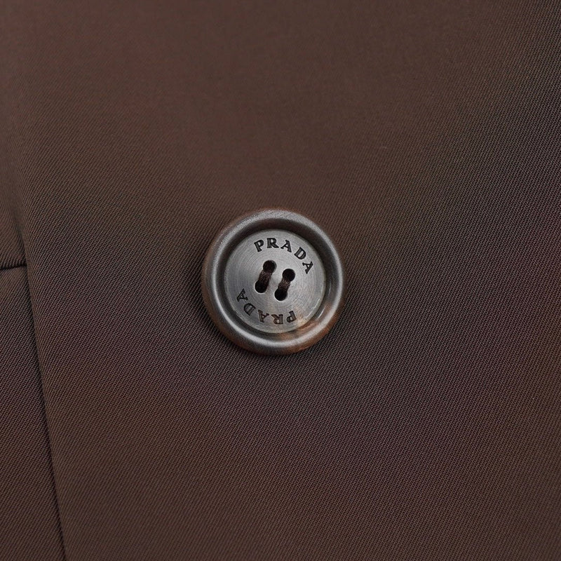 プラダ フォックス ファー チェスターコート ファー取り外し可能 レディース ブラウン - NEWSED