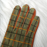 ヴィヴィアン ウエストウッド クロコ レザー スエード 異素材 コンビ 手袋 グローブ ブラウン カーキ - NEWSED