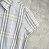 Burberry London Nova 格纹短袖衬衫，灰色，女款