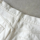 エムエムシックス メゾン マルジェラ スラッシュディティール ホワイト デニム ジーンズ - NEWSED