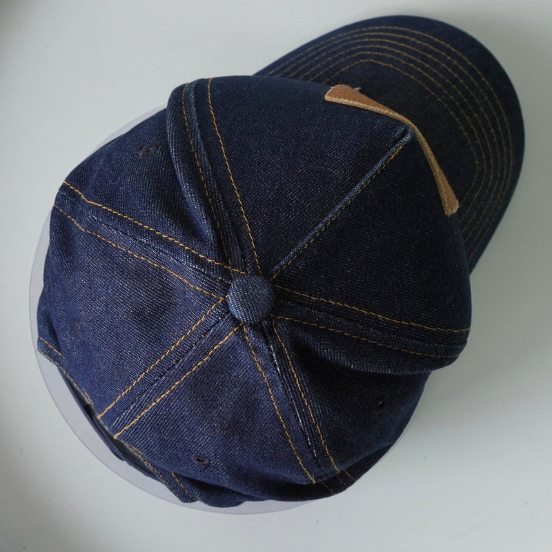 ステューシー ロゴ レザーパッチ デニム キャップ - NEWSED