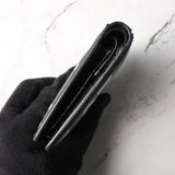 メゾン マルジェラ カレンダーロゴ レザー 二つ折り財布 コンパクトウォレット ブラック 箱付き - NEWSED