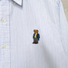ラルフローレン ポロベア 刺繍 長袖シャツ オックスフォードシャツ サックスブルー