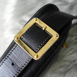 ロエベ アナグラム レザー ショルダーバッグ ポシェット ブラック - NEWSED