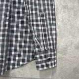 プラダ ギンガムチェック柄 長袖シャツ フォーマル メンズ ブラック / ホワイト - NEWSED