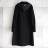MM6 Maison Margiela Zip-up Hooded Coat Wool Coat Long Coat Different Material Switching
