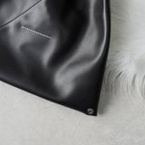 エムエムシックス メゾン マルジェラ レザー ジャパニーズバッグ スモール クラシック ハンドバッグ ブラック - NEWSED
