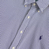 Polo Ralph Lauren 徽标刺绣长袖衬衫，采用方格图案，蓝色